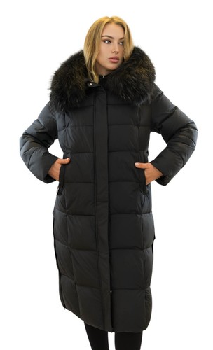 Langer damen wintermantel mit - wintermantel,
